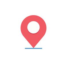 Poster - red pin for maps and navigation systems to mark current location. icon design. vector illustration.