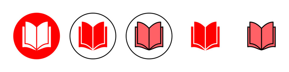 Book icon set illustration. open book sign and symbol. ebook icon