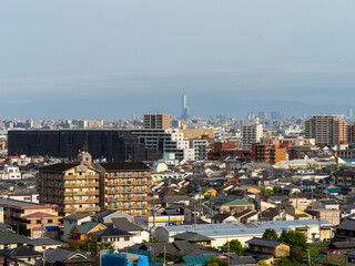 Sticker - 朝日に照らされる大都市の風景