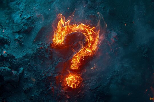 Abstract question mark, conceptual symbol. Background with selective focus and copy space