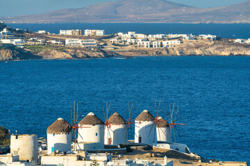 Wall Mural - Famous windmills of Mykonos island, Greece