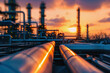 © Bougie Banana - Industrial petroleum pipeline and refinery at industrial plant