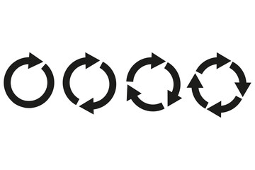 Poster - Set of black circle vector arrows. Vector illustration. EPS 10.