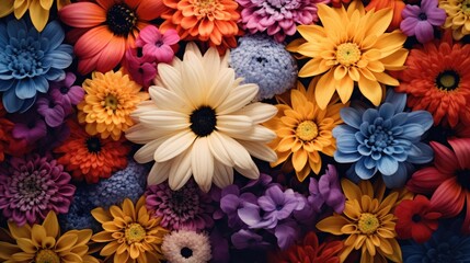 Poster - The background image of the colorful flowers