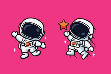 cute astronaut illustration