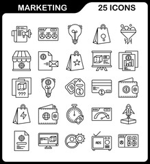 Wall Mural - set of marketing and online shop icons, sales tools for digital marketing