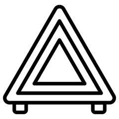 Sticker - emergency triangle icon