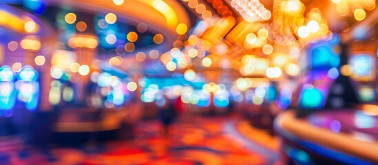 Poster - Blurred casino background in Las Vegas, Nevada.