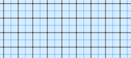 Poster - Seamless blue windowpane pattern. Checkered plaid repeating background. Tattersall tartan texture print for textile, fabric. Repeated neutral check wallpaper. Vector blue grey backdrop