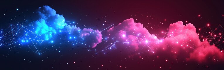 Poster - Clouds and sky abstract background. Banner.