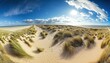 Panoramic view of a dune beach on the island of Sylt, Schleswig-Holstein, Germany