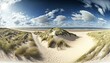 Panoramic view of a dune beach on the island of Sylt, Schleswig-Holstein, Germany