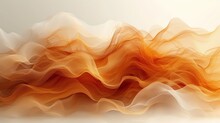 Abstract Orange Background With Smooth Wavy Lines. Vector Illustration. - Generative AI