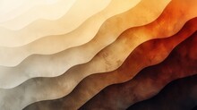 Abstract Background With Smooth Wavy Lines In Orange And Brown Colors - Generative AI