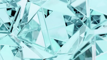 Poster - Modern background with polygonal crystals. A geometric jewelry surface designed in abstract 3D. Diamond reflection crystals are animated in the background.
