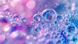 Close-up captures shimmering water bubbles, reflecting light in sudsy, shiny droplets. Ai Generated