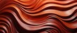 Detailed and captivating, an abstract closeup of organic brown wooden waving waves on a textured wall, Ai Generated.