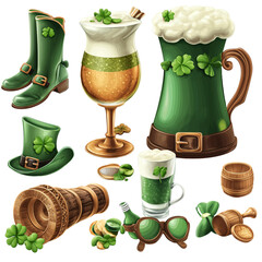 Wall Mural - st patrick day set