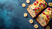 Greeting Card And Banner Design For National Banana Bread Day Background