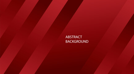 Poster - Abstract geometric background, deep red color palette, diagonal stripes, metallic sheen, minimalist design, modern art style, gradient effect, overlapping shapes