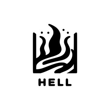 hell logo vector illustration template design