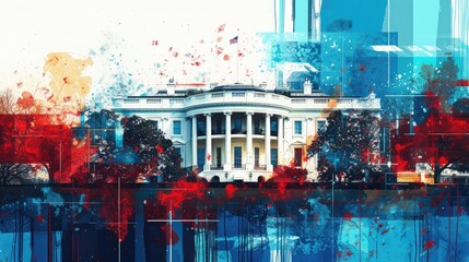 Wall Mural - Greeting Card and Banner Design for President Day Background