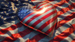 heart shape on american flag