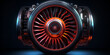 The Engine Of A Jet Airplane Is An Orange Color Background AI Generative