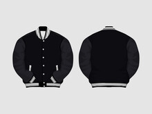 Varsity Jacket Mockup Vector Image And Illustration