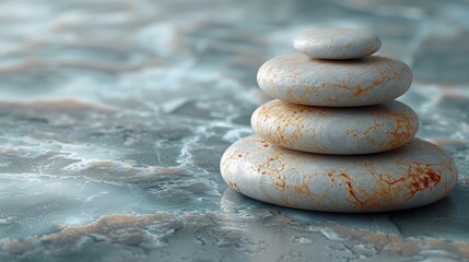 Aufkleber - the vector illustration is of a natural realistic stone pebble rock pedestal, which would be ideal f