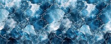 Abstract Blue White Marbleized Stone Marble Granite Texture Background Panorama Banner Marbled, Seamless Pattern, Generative AI 