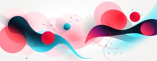 Wall Mural - 2d modern trendy abstract shape design geometric futuristic technology concept