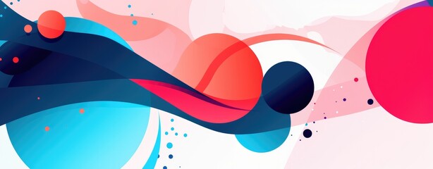 Wall Mural - 2d modern trendy abstract shape design geometric futuristic technology concept