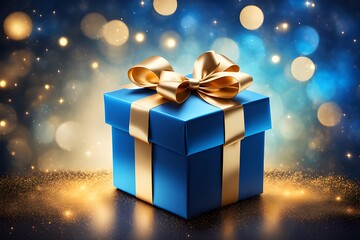 Blue luxury gift box