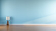 © Yuwarin - Empty room with light blue wall background