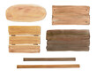 © Aniu Studio - Watercolor wooden signs and labels set B_hand drawn