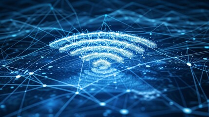 Wall Mural - The Evolution of Connection: Wireless Signs in the Digital Frontier