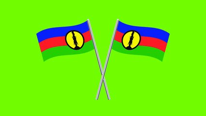Wall Mural - Flag Of New Caledonia, New Caledonia flag, National flag of New Caledonia. table flag of New Caledonia.