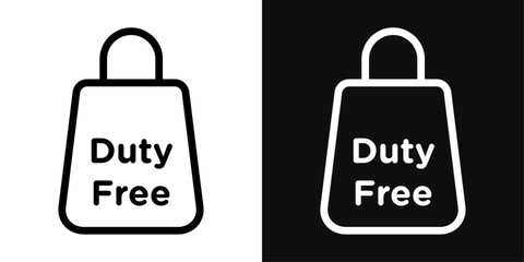 Wall Mural - Duty Free Icon Set. Vector Illustration
