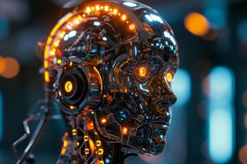 Poster - Futuristic looking cyborg