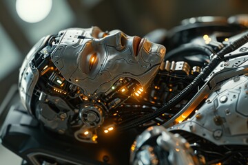 Poster - Futuristic looking cyborg