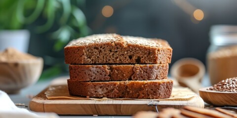 Wall Mural - Loaf of Bread on Cutting Board