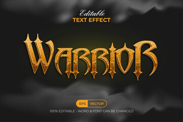 Poster - gold text effect warrior gothic game title style theme