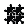 Puzzle pieces icon vector on trendy design