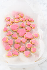 Sticker - Heart-shaped sugar cookies with royal icing