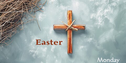 Wall Mural - Easter monday with jesus christ: celebrating faith, renewal, and joy in the risen Savior's love, a day of Christian worship, tradition, and festive spirituality for family and believers alike.