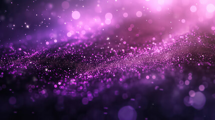 Wall Mural - purple luxury glitter and bokeh particles, purple bokeh background, holiday festival background