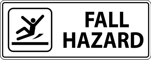 Wall Mural - Caution Sign, Fall Hazard