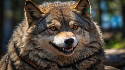 gray wolf portrait