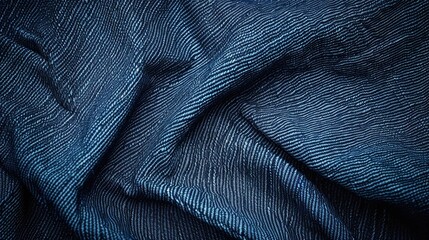 Poster - A detailed view of a piece of blue fabric. Versatile and perfect for various creative projects